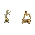 thumbnail image 1 of Estatua de caballo, figura de pensador abstracto, escultura decorativa de resina para escritorio, adorno artístico moderno, ideal para el hogar, la of, 1 of 8
