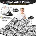 thumbnail image 3 of Black and White Baseball Words Pattern Toddler Nap Mats for Kids Preschool,Sleeping Mat Bag or Kids,Toddler Sleeping Bag,Toddler Nap Mat or Daycare, 3 of 6