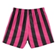 thumbnail image 2 of Pink and Black Stripe Swim Trunks Quick Dry Beach Pool Board Shorts Lightweight Stylish Print Sizes 2T to XL, 2 of 8