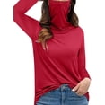 thumbnail image 3 of Haut Tunique à Manches Longues pour Femmes, Col Roulé Extensible, Ajusté, sous-Vêtements, T-Shirt Basique d'Hiver Doux, Taille p-5TG, 3 of 6