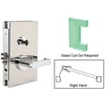 thumbnail image 4 of CRL DL610R0PS Polished Stainless 6" x 10" RH Center Lock with Deadlatch in Office Function, 4 of 5
