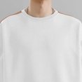 thumbnail image 5 of Miluxas Men's Oversized Cotton T-Shirts Heavy Weight Crew Neck Vintage Wash Tee Long Sleeve Casual Gym Workout Tops White, 5 of 7