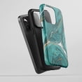 thumbnail image 5 of Teal Marble Gold Vein For All iPhone Series Tough Phone Case, 5 of 7