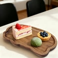 thumbnail image 4 of LShunze Small Wooden Platters Rectangle Long Charcuterie Boards Acacia Wood Serving Trays Home Decor Cheese Board Cake Appetizer Plates Kitchen Platter, 4 of 7