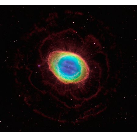 Hubble Space Telescope Reveals The Ring Nebula'S True Shape Space Nasa S-12 Inch BY 18 Inch Laminated Poster With Bright Colors And Vivid Imagery-Fits Perfectly In Many Attractive Frames