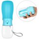 thumbnail image 1 of Botella de agua para perro, dispensador plegable portátil para mascotas, botella de agua con filtro de carbón activado, a prueba de fugas, materiales de grado alimenticio (10 oz, azul), 1 of 5