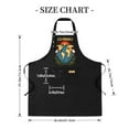 thumbnail image 5 of ECO - FRIENDLY 2 Pack Bib Apron with Adjustable Straps Colorful Globe & Laurel Wreath Design 2 Pockets Perfect for Cooking & Chef Use for Men & Women, 5 of 6