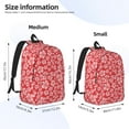 thumbnail image 3 of Bixox Red Hibiscus Flower Printing Canvas Backpack Lightweight Casual Travel Backpack School Backpack Fits 15.6 Inch Notebook, 3 of 5