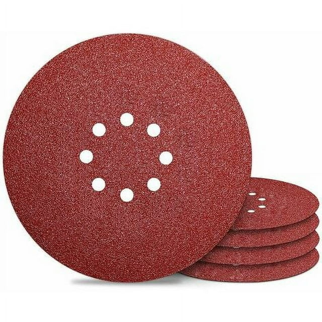 Disco de lijado Dinheiro de 225 mm, 8 agujeros, grano 100, para lijadora de pared, papel de lija, 50 unidades