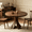 Walnut, variant on 43.32'' Round Dining Table for 4, Circle Modern Kitchen Table for Dining Room, Home