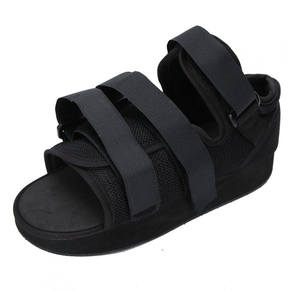 Stability Cast Shoe, Lightweight Toe Walking Boot, Air--Friendly Materials For Shoe Injury Surgery Foot Black