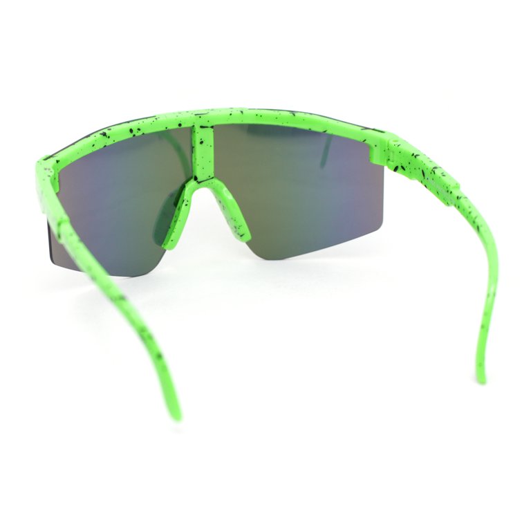SA106 Boys Oversize Rimless Sports Sunglasses, 80s Paint