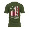 thumbnail image 4 of longantii Mens 250th Anniversary America Flag Graphic T-Shirts Short Sleeve Patriotic Tee Army Green M, 4 of 4