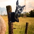 thumbnail image 5 of Peeping Metal Art Outdoor Decor, Farmhouse Cute Animal Statue for Fence Tree, Metal Wall Sculpture Yard Art Decorations for Outdoor Garden Farm Backyard Patio Lawn, 5 of 7