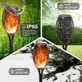 thumbnail image 2 of Upgraded Outdoor LED Lights, 6 Pack Solar Lights for Outside with Flickering Flame, Solar Torch Flame Lights, Mini Solar Landscape Lights Waterproof for Pathway Porch Yard Decorations, 2 of 8
