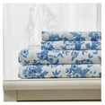 thumbnail image 4 of 100% Turkish Cotton California King Flannel Sheets Set | Blue Floral, Farmhouse, Soft Flannel Sheets | Warm, Double Brushed Bed Sheets (Cal King, Floral - Blue), 4 of 7