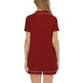 thumbnail image 4 of yievot Womens Pajama Sets Modal Cotton Short 2Pcs Lounge Sets Button Down Pjs Sleepwear Loungewear, 4 of 5