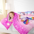 thumbnail image 4 of Erosebridal Cute Unicorn Girls 7 Pieces Bedding Comforter Set,Pink Butterflies Kawaii Stars Print Full Bedding Set For Kids,Reversible Pink, 4 of 7