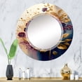 thumbnail image 4 of DESIGN ART Designart 'Night Shade Zinnia Floral Design I' Printed Floral Zinnia Wall Mirror 32in.x32in., 4 of 5