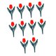 thumbnail image 5 of 10 piezas de borde de jardín de tulipán, borde de césped, cerca decorativa realista, cerca de jardín para Flor roja, 5 of 9