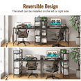 thumbnail image 2 of Furnibear 47" L-Shape Computer Desk, Wood Computer Desk with Reversible Shelves, Study Writing Table with Hooks, Office Desk Workstation for Home Office, 2 of 7