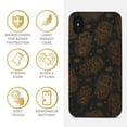 thumbnail image 4 of Case Yard Wooden Case for iPhone-XS-Max Soft TPU Silicone cover Slim Fit Shockproof Wood Protective Phone Cover for Girls Boys Men and Women Supports Wireless Charging Hamsa Overload Design, 4 of 7