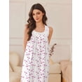 thumbnail image 6 of Ekouaer Nightgowns for Women Cotton Long Night Gown Sleeveless Sleep Dress Victorian Nightdress Ladies Sleepwear, 6 of 6