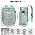 thumbnail image 3 of Travel Cooler Bag - Boho Bohemia Flower Camping Beer Cooler Backpack with Bottle Opener- Waterproof Insulated Picnic Backpacks - Cooler Bag for Beach, 3 of 6