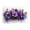 thumbnail image 5 of Mudket Framed Canvas Wall Art Purple Flower Floral Prints Wall Decor Vintage Botanical Canvas Print Ready to Hang for Living Room Bedroom Office Farmhouse Flower Wall Pictures - 12"L x 8"W, 5 of 10