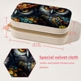 thumbnail image 5 of Owl Velvet Portable Earring Holder with Removable Compartment - Gift for Jewelry Lovers - Necklace Holder, Jewelry Boxes, 5 of 7