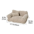 thumbnail image 2 of Pet Bed Washable Cushion, Cozy Elevated Sofa for Cats Small Dogs, Soft Cotton Cover Removable, Non Slip Base Indoor Living Room Bedroom Balcony Use, 2 of 6