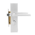 thumbnail image 4 of Poignée de Porte Robuste en Alliage d'Aluminium Résistant aux Chocs, Facile à Installer, Levier de Porte Droit avec Clés pour Réparation, 4 of 12