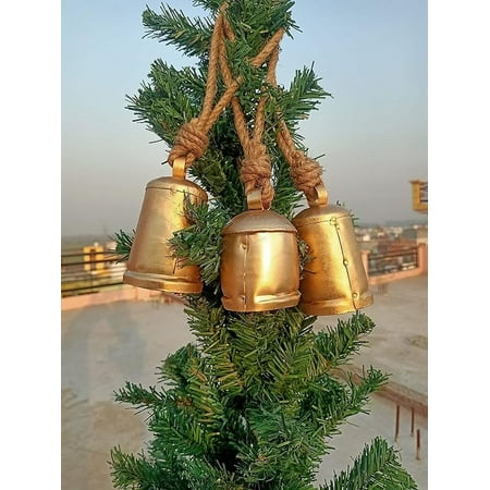 

Handmade Iron Bells-Hanging Garden Cow Bell-Decorative Wall Hanging-Patio Hanging Bell-Home Wall Decor-Indoor & Outdoor Decoration (Set of 3)