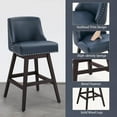 thumbnail image 5 of Dycanpo 30''H Swivel Bar Stools Set of 6 with Back Faux Leather for Home Kitchen Island,Navy Blue, 5 of 8