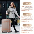 thumbnail image 5 of Canddidliike Hardshell Luggage Sets 3 Piece double spinner 8 wheels Suitcase with TSA Lock Lightweight 20"24"28", 5 of 15