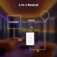 thumbnail image 4 of Interruptor de luz inteligente Aqara H2 2 en 1 neutro, 4 botones y 3 canales, 4 of 9