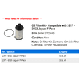 thumbnail image 2 of Oil Filter Kit - Compatible with 2017 - 2022 Jaguar F-Pace 2018 2019 2020 2021, 2 of 2