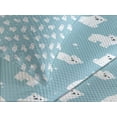 thumbnail image 4 of Ambesonne Cartoon Quilted Bedspread Set 3 Pcs, Cartoon Polar Bears Art, King Size, Pale Blue White, 4 of 5