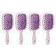 thumbnail image 3 of Herramienta de peluquería, 4 peines de masaje huecos, cepillo para desenredar el cabello, cepillo para masaje, tecnología avanzada, 3 of 9