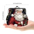 thumbnail image 2 of Santa Claus Durable 0.7 Microfiber Coin Purse with Zinc Alloy Jaws, 4.3x4.7 in, Stylish Design, Compact Size, 2 of 7