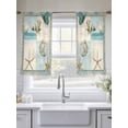thumbnail image 5 of Vintage Coastal Sheer Curtains 54 Inch Long 2 Panels, Ocean Shell Butterfly Starfish Retro Light Filtering Rod Pocket Curtains, Sheer Voile Drapes for Living Room Bedroom, 52"x54", 5 of 8