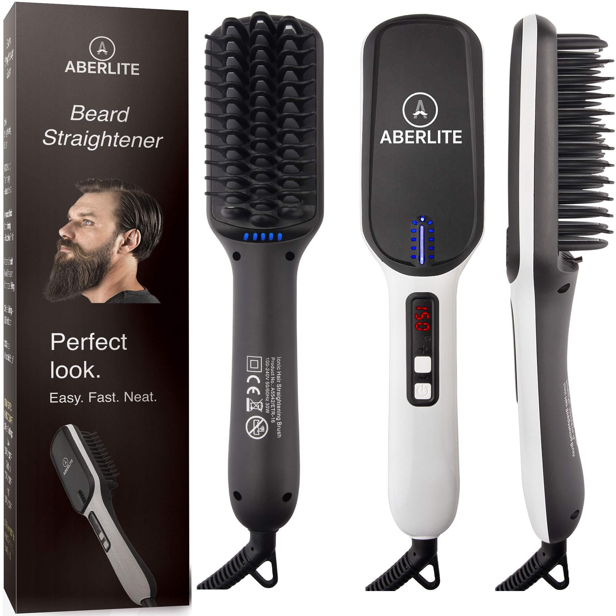 (Upgraded) Aberlite MAX Beard Straightener for Men Beard