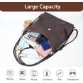 thumbnail image 6 of Sunyuer Women Vintage Soft PU Leather Hobo Bag, 3-in-1 Convertible Shoulder Crossbody Backpack Purse, Large Capacity Casual Commuter Tote Handbag with Cute Bear Charm, 6 of 7