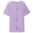 thumbnail image 3 of Zhanqunnn Girls Casual Button Down Shirt Soft Breathable Textured Loose Fit, Size 4-5 Years, 3 of 9