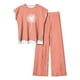 thumbnail image 1 of Pantalones Casuales sin Mangas Impresos con Cuello Redondo Conjunto Superior, Pantalones Ligeros Mujeres para Primavera Verano, 1 of 1
