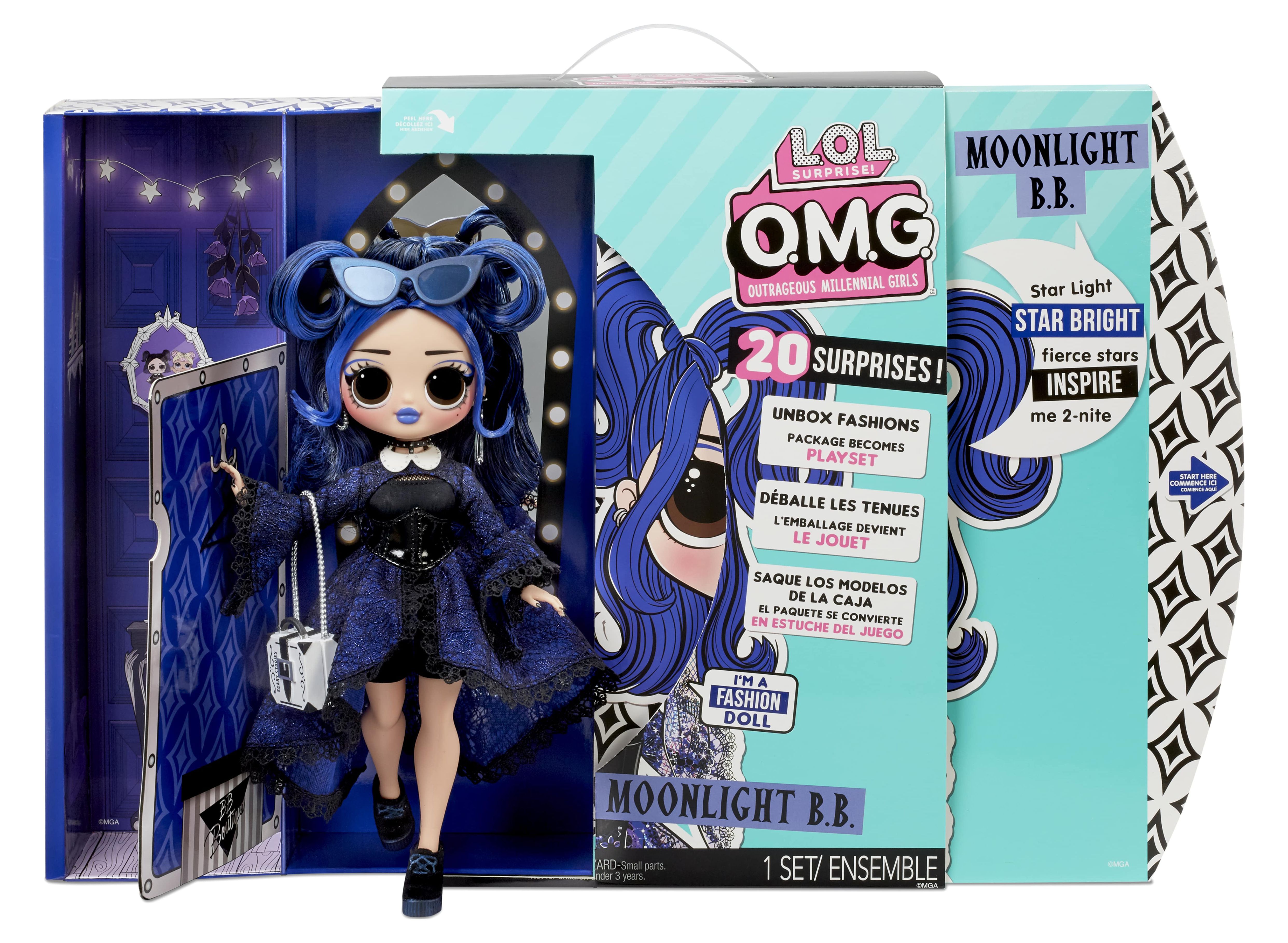 LOL Surprise Omg Moonlight B.B. Fashion Doll - Dress Up Doll Set With 20 Surprises for Girls And Kids 4+ - image 2 of 7