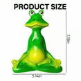 thumbnail image 4 of ICERUN Garden Statues,Resin Green Meditating Frog Sculpture Garden Decorations,Zen Frog Outdoor Statues,Style2, 4 of 7