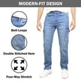 thumbnail image 4 of Men's Stretch Cargo Pocket Jeans - Classic Denim Look with Flexibility & Comfort (Sizes: 30-42), 4 of 6