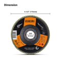 thumbnail image 4 of 1/2 In Flap Disc Aluminum Oxide 10 Pack Auto Body Sanding Grinding Wheel (40 Grit) 686008, 4 of 5