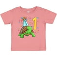 thumbnail image 3 of Inktastic 1st Birthday Cute Turtle in Party Hat with Confetti Boys or Girls Baby T-Shirt, 3 of 5